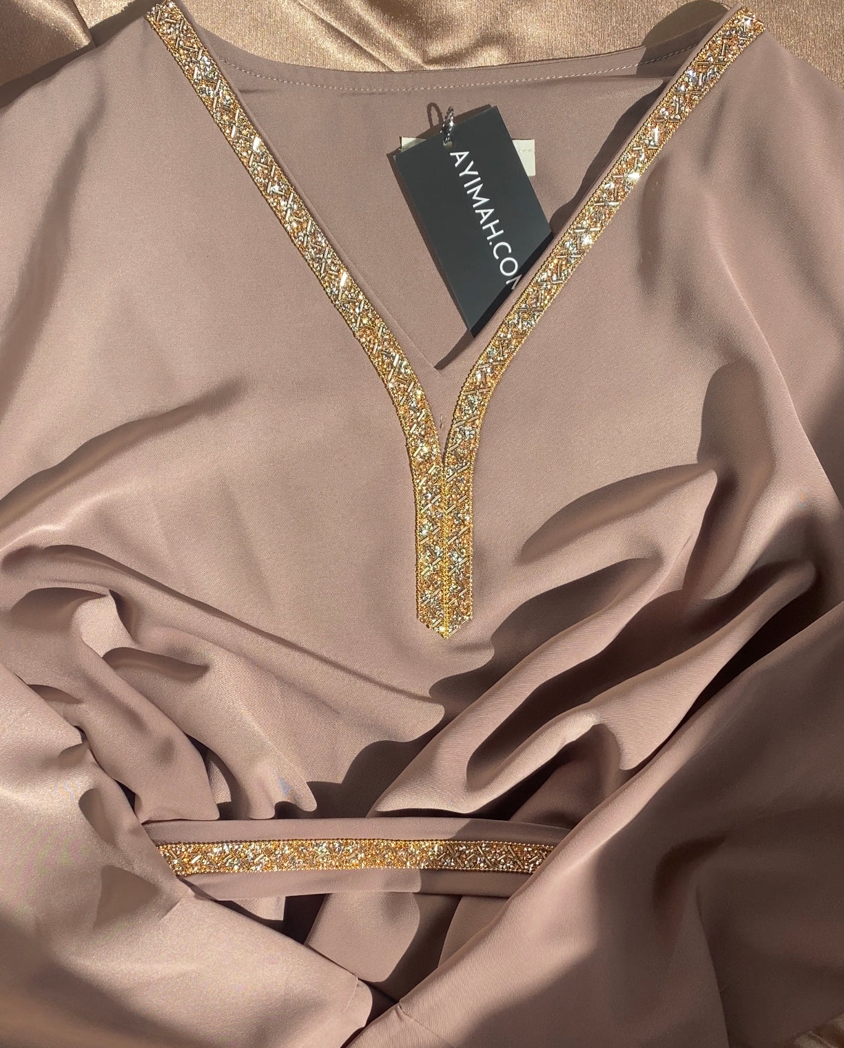Luxury abaya Warm Mauve