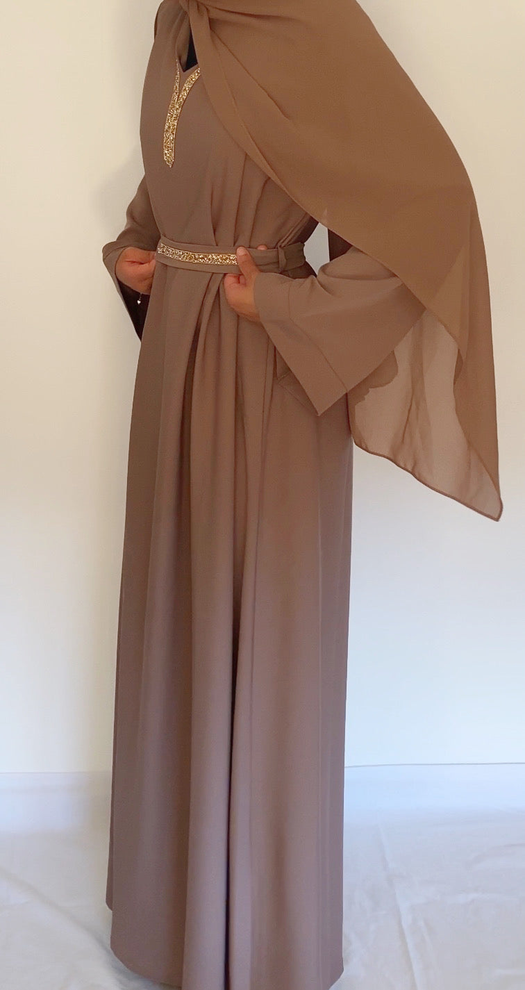 Luxury abaya Warm Mauve